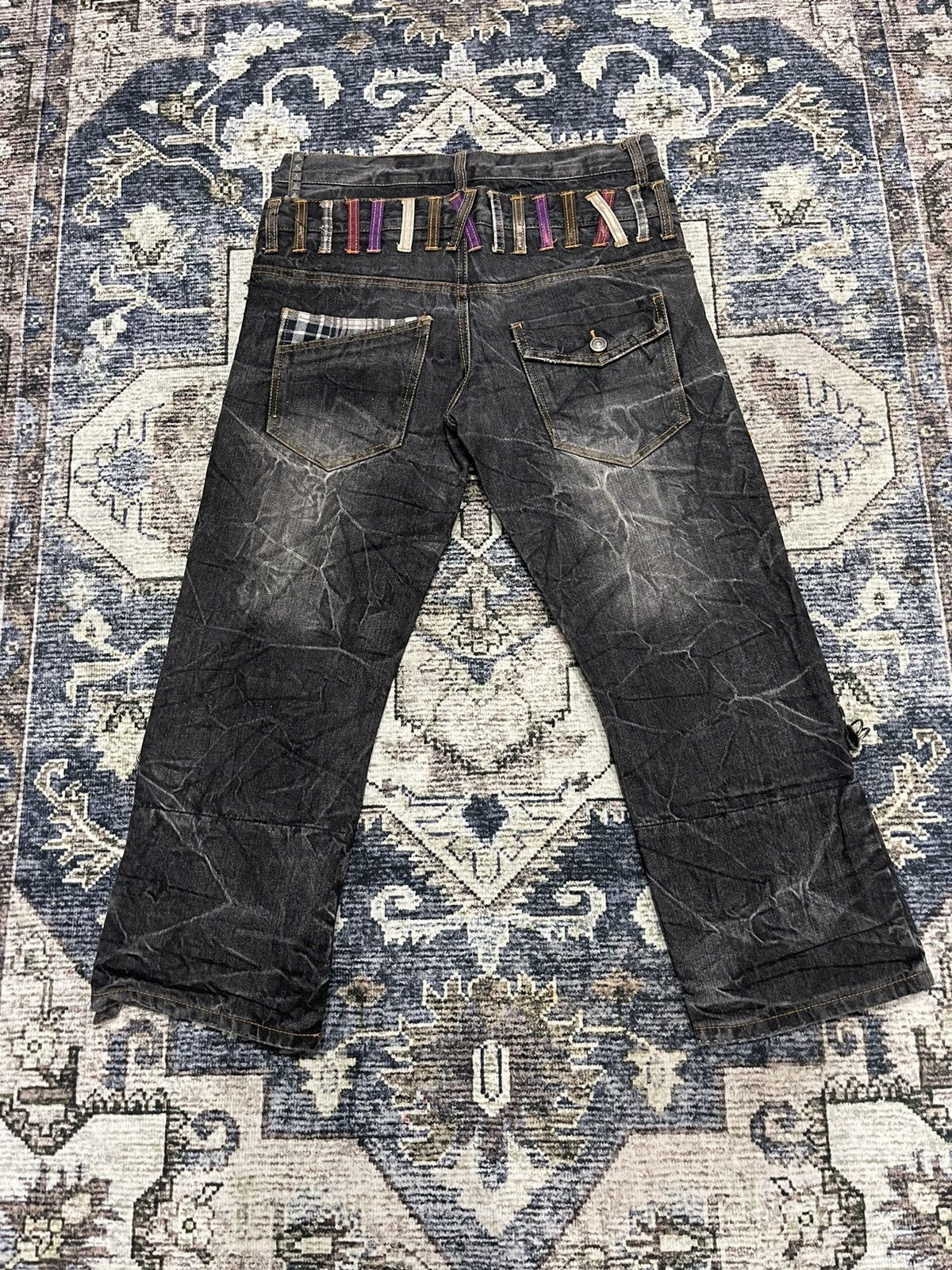 If Six Was Nine × Vintage Vintage BARCEDOS Exchange 3/4 Cropped Acid Wash Denim Pants Size US 32 / EU 48 - 3 Thumbnail