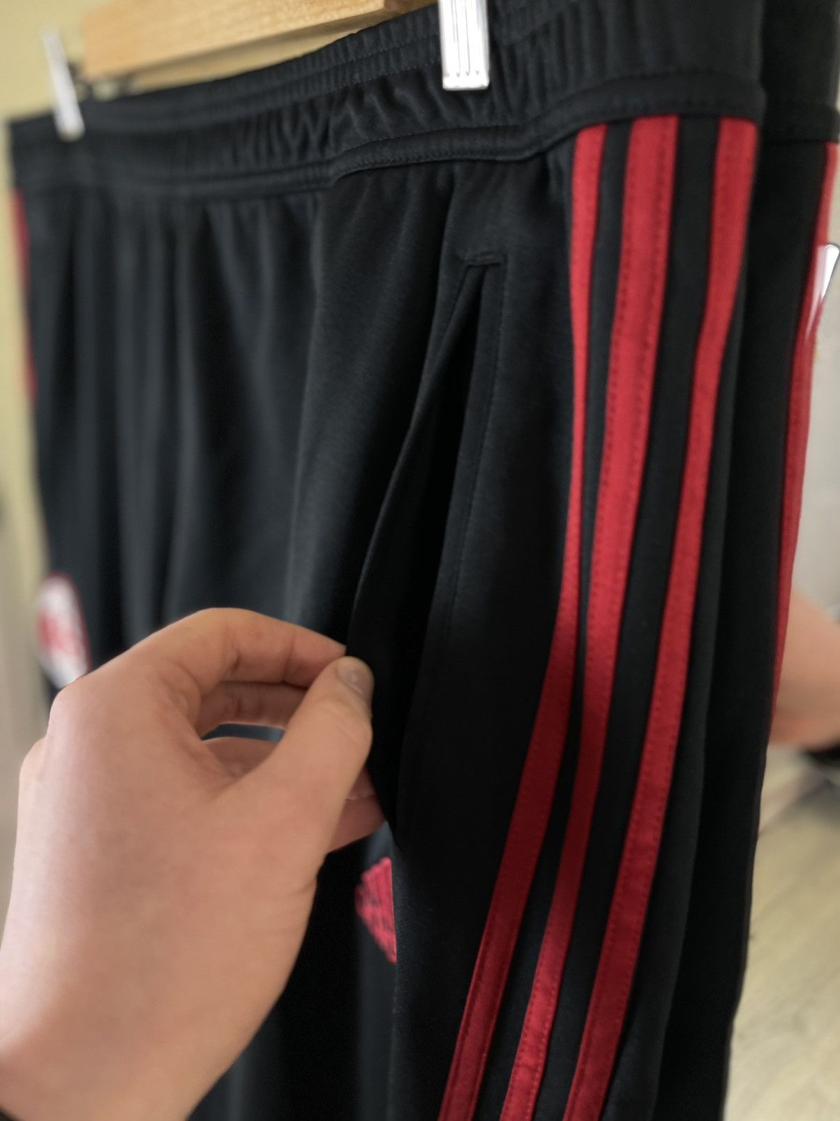 Adidas Adidas AC Milan 2014/15 Training Track Pants Rossoneri Size US 34 / EU 50 - 4 Thumbnail