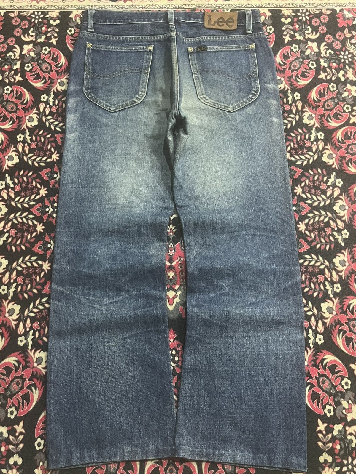 Lee Vintage Lee Riders Sanforized Faded Blue Ripped Flare Jeans Size US 31 - 2 Thumbnail