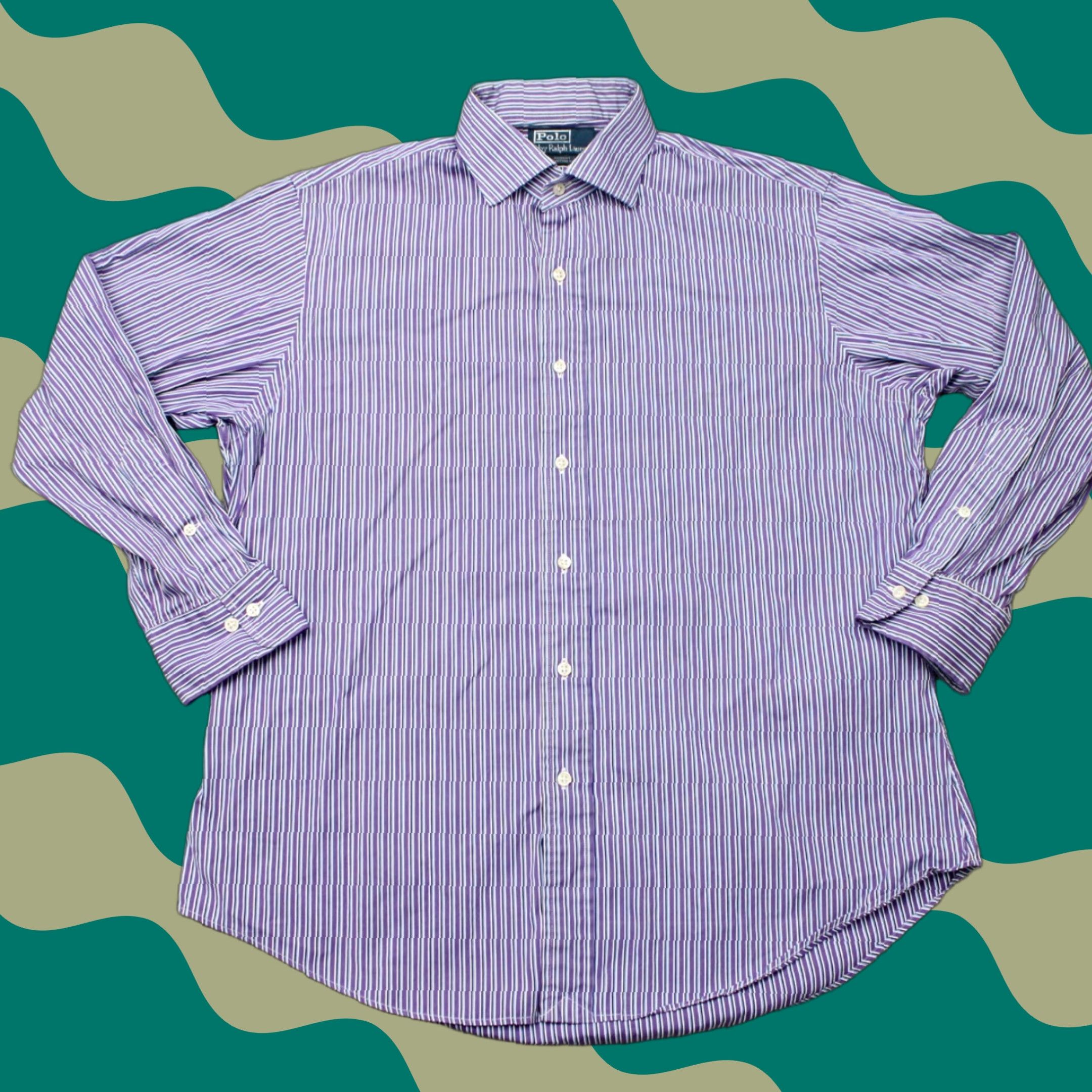Polo Ralph Lauren Polo Ralph Lauren Shirt Mens 16 1/2, 32/33 Purple Regent Custom Fit Cotton L/S Shirt Mens Purple 16.5 Regular Classic Colorful 100% Cotton Boy? Size US XL / EU 56 / 4 - 1 Thumbnail