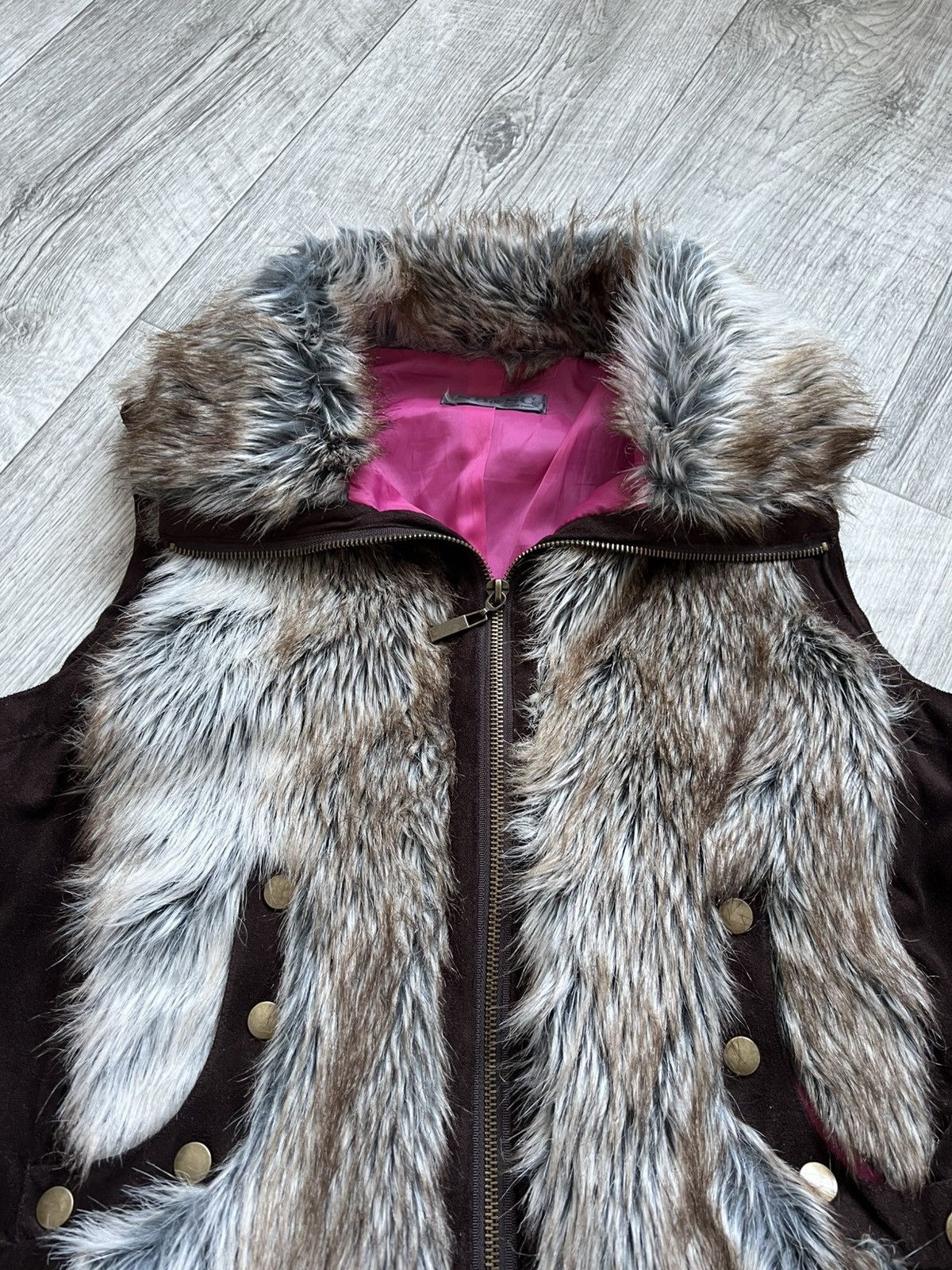 Hysteric Glamour Crazy Archived Faux Fur Y2k Vest Hysteric Glamour LGB 00s Size S / US 4 / IT 40 - 5 Thumbnail