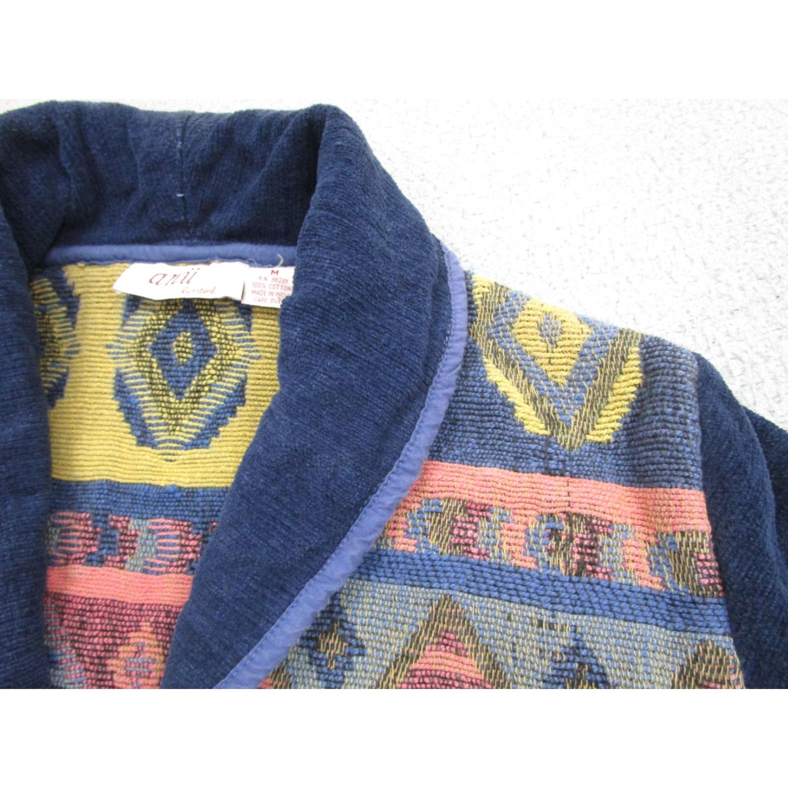 Vintage VINTAGE Anu By Natural Sweater Cardigan Womens M Blue Tribal Western Aztec Boho Jacket Size M / US 6-8 / IT 42-44 - 4 Thumbnail