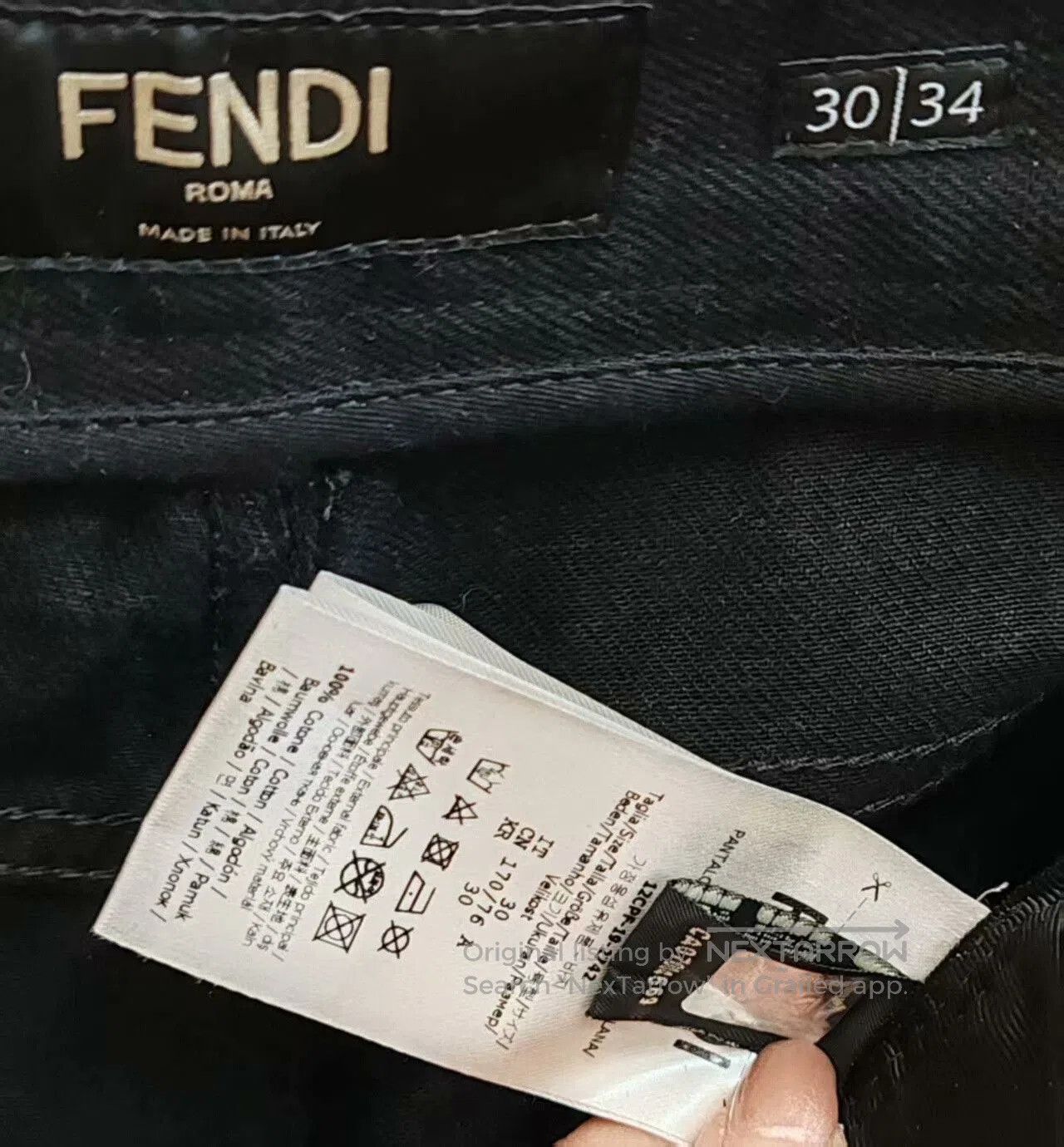 Fendi fendi logo stripe black jeans. Size US 26 / EU 42 - 3 Thumbnail
