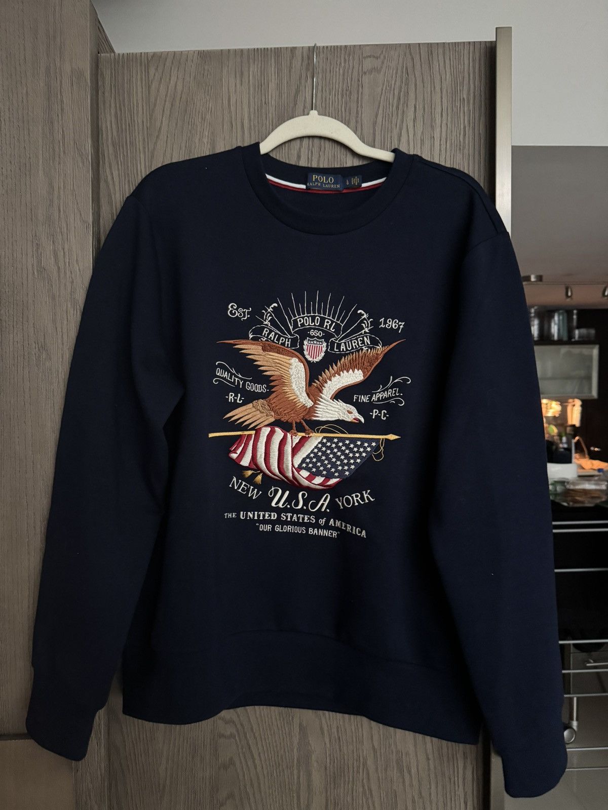 Polo Ralph Lauren Polo Ralph Lauren Embroidered Eagle USA Sweatshirt Crewneck Size US L / EU 52-54 / 3 - 2 Thumbnail