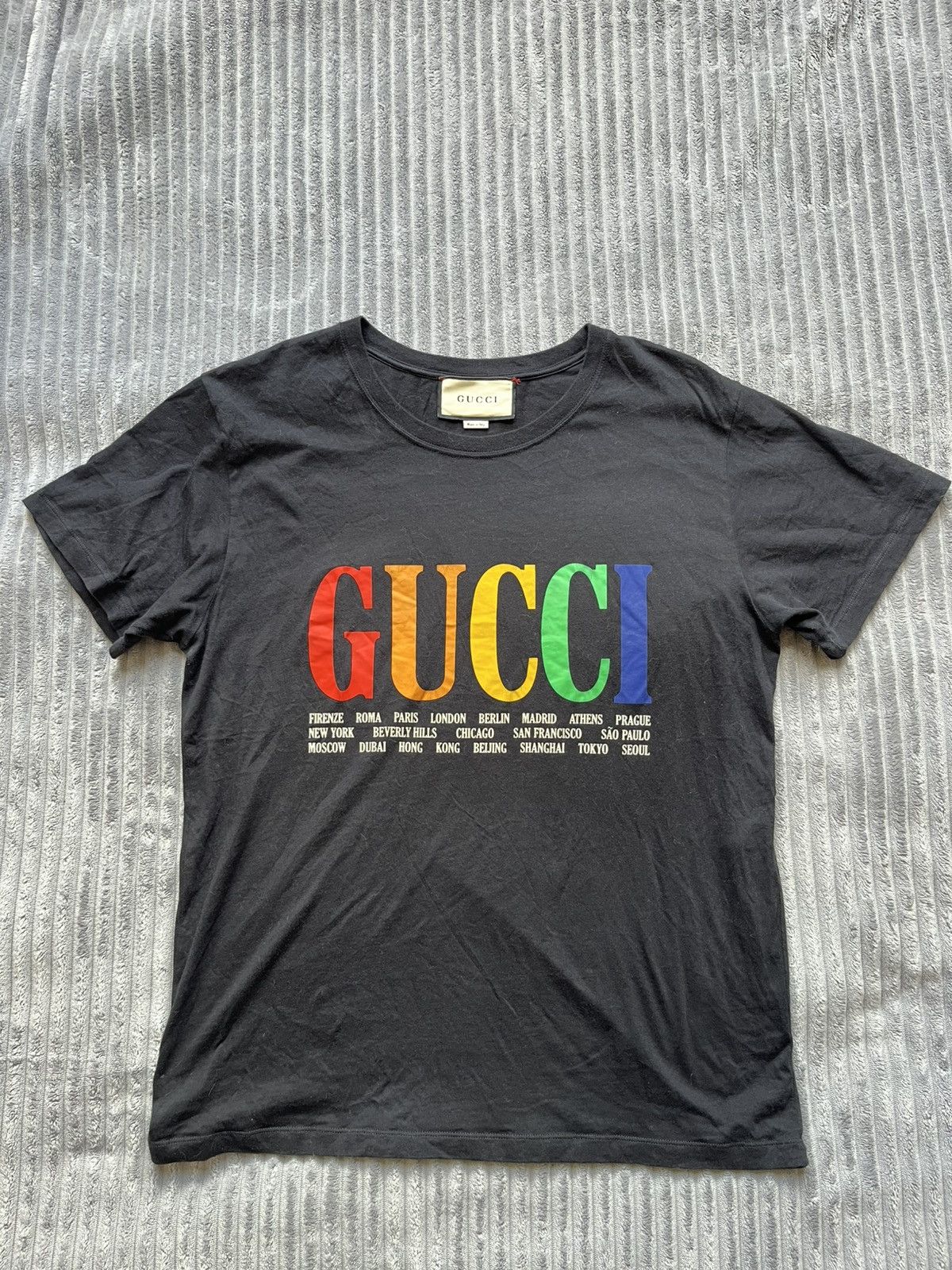 Gucci Gucci "Cities" Logo T-Shirt Size US M / EU 48-50 / 2 - 1 Thumbnail