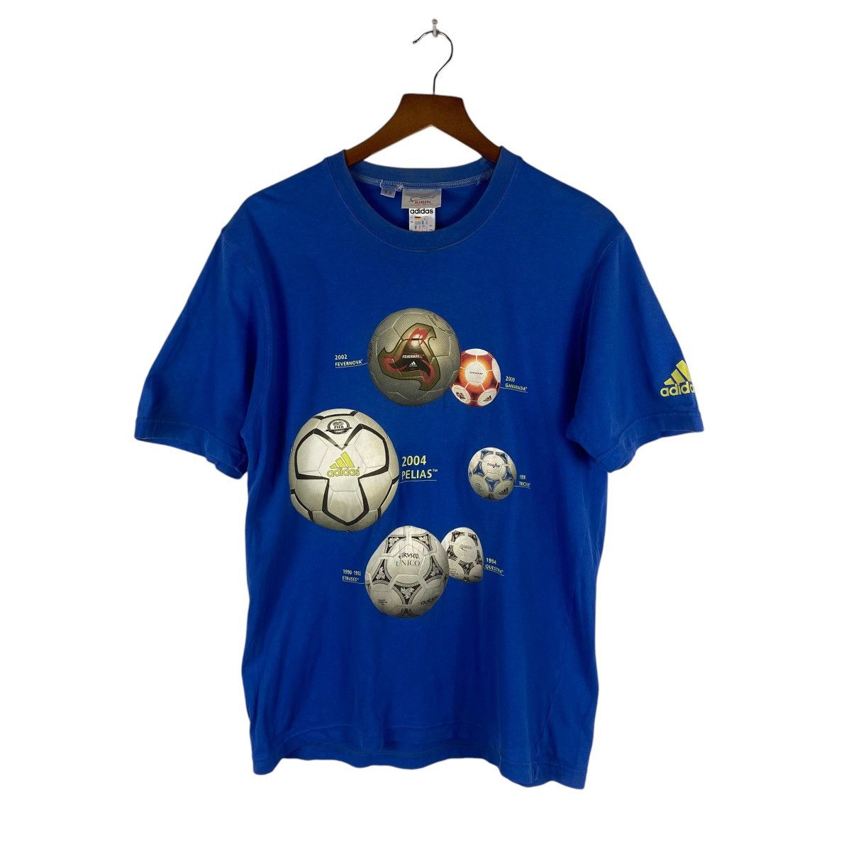 Adidas Vintage Adidas Kirin Japan World Cup Fevernova Ball Shirt Size US M / EU 48-50 / 2 - 1 Thumbnail
