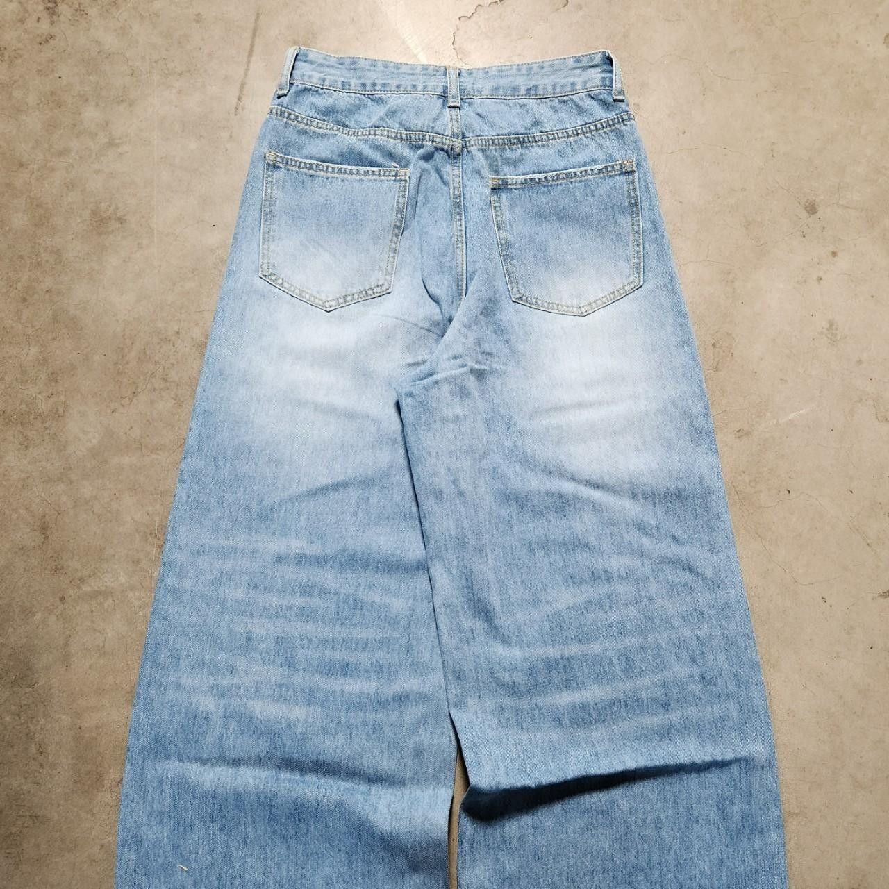 Japanese Brand Baggy light wash jeans wide leg loose fit denim Size US 28 / EU 44 - 7 Thumbnail