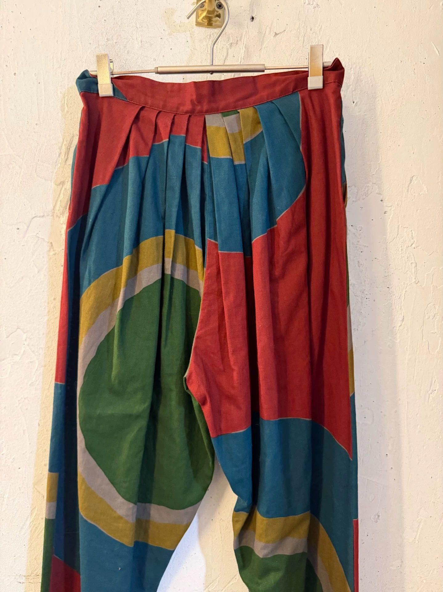 Kenzo 1983ss Geo Print Cotton-Linen Trousers S-M, Men's (Size 30) — image 3 of 6