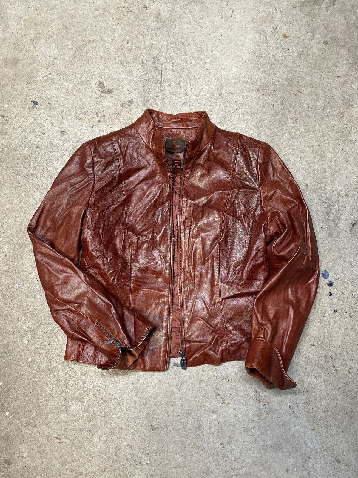 Danier Brown Fitted Danier Leather Jacket Size M / US 6-8 / IT 42-44 - 2 Thumbnail