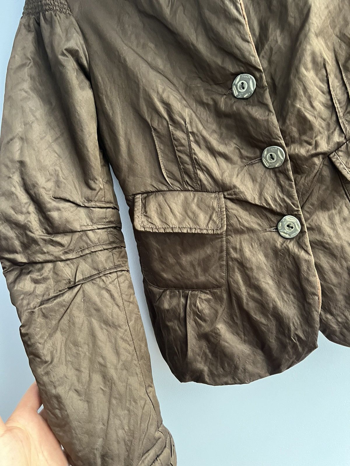 Japanese Brand × Marithe + Francois Girbaud × Vintage Vintage Marithe Francois Girbaud Anant-Garde Brown Jacket Size M / US 6-8 / IT 42-44 - 13 Thumbnail