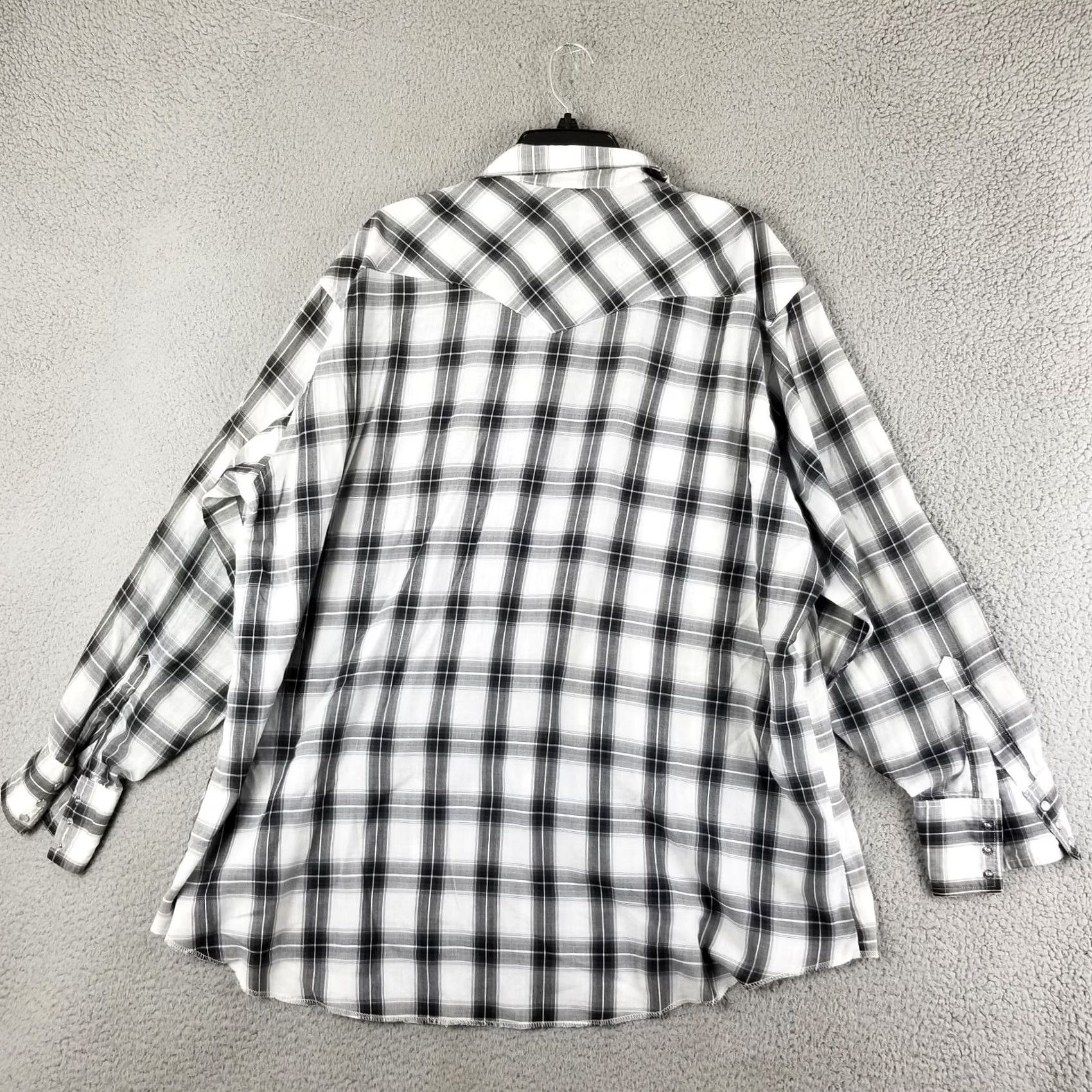 Wrangler VINTAGE Wrangler Shirt Western Striped Pearl Snap X Long Tails Men XXL Plaid Cowboy Size US XXL / EU 58 / 5 - 6 Thumbnail
