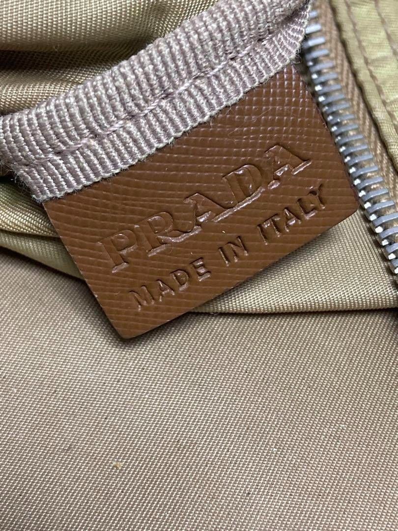 Prada Prada - Triangle Nylon Handbag Beige Brown Mini Boston Size ONE SIZE - 8 Thumbnail