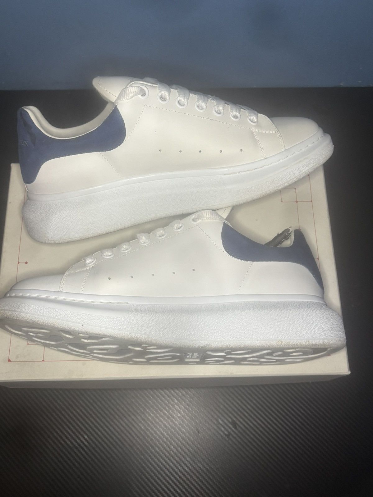 Alexander McQueen White and blue Mqueens Size US 11 / EU 44 - 2 Thumbnail