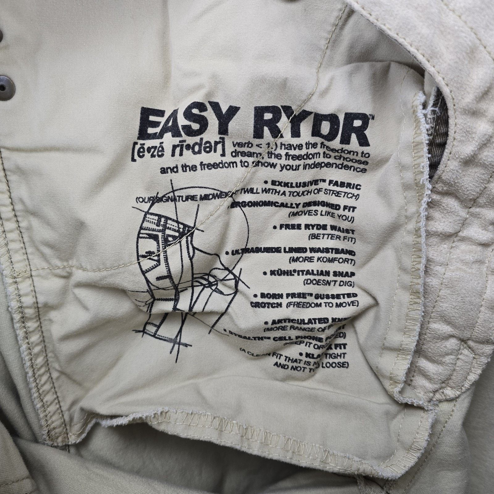Kuhl Kuhl Easy Rydr Pants Men 36x28 Vintage Patina Hiking Outdoor Size US 36 / EU 52 - 8 Thumbnail