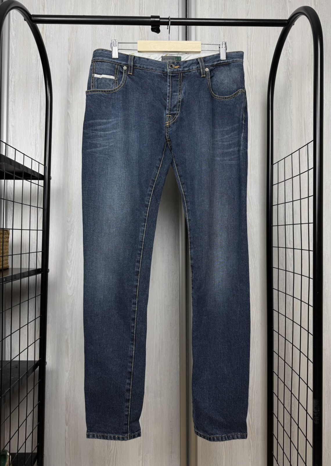 Messagerie MESSAGERIE Blue Selvedge Denim Spider Slim Italian Jeans Size US 34 / EU 50 - 1 Thumbnail