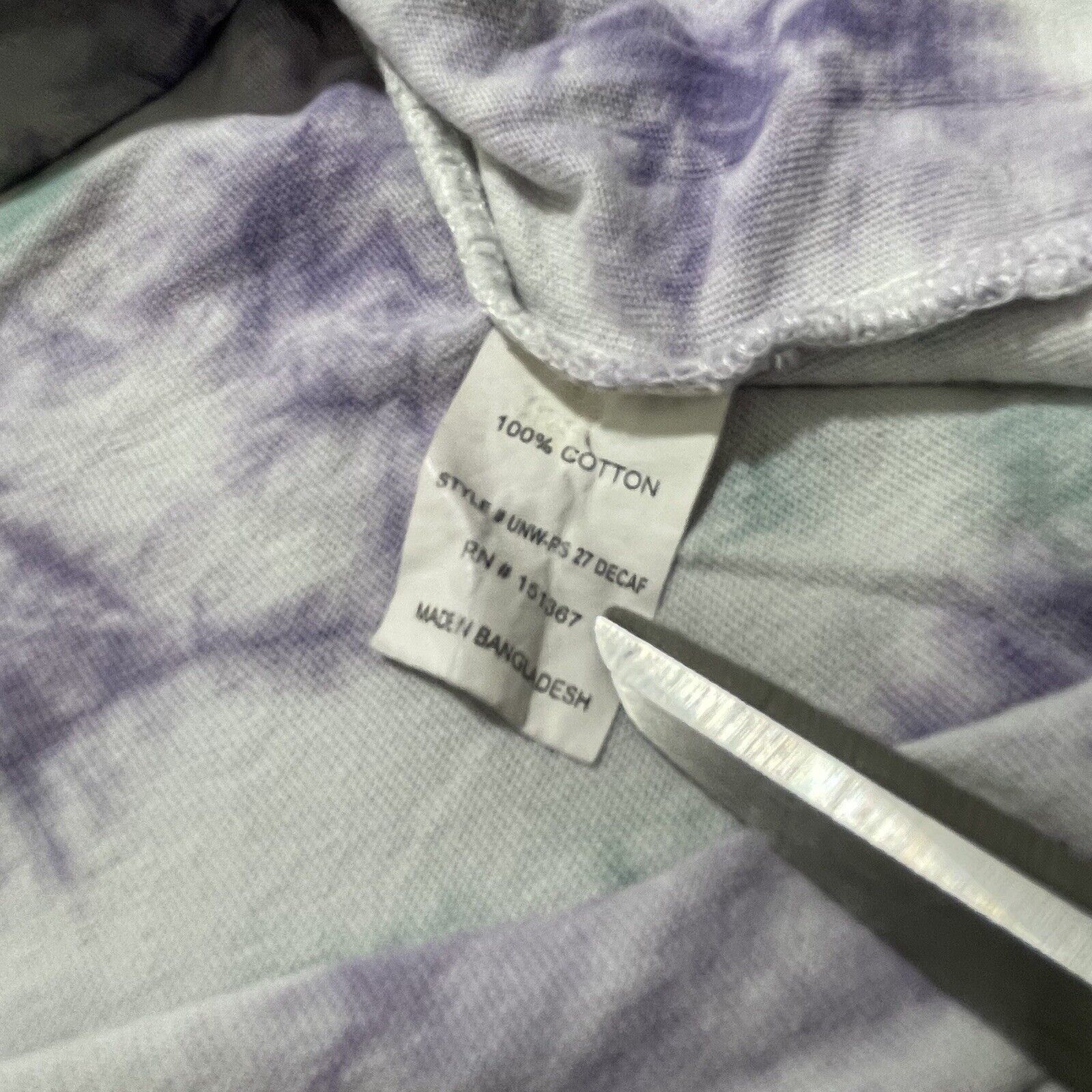Other Urban Nation Death Before Decaf Tie-Dye Graphic T-Shirt Size XS / US 0-2 / IT 36-38 - 9 Thumbnail