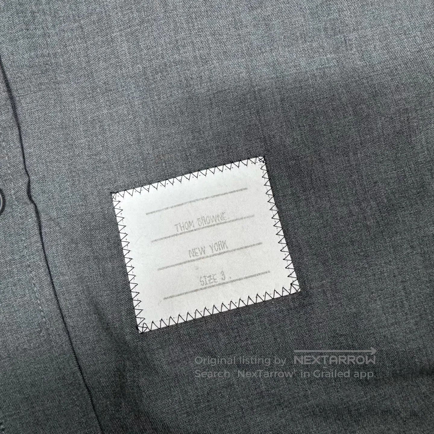 Thom Browne Thom Browne Gray four-stripe wool long-sleeved shirt-style Size US L / EU 52-54 / 3 - 5 Thumbnail