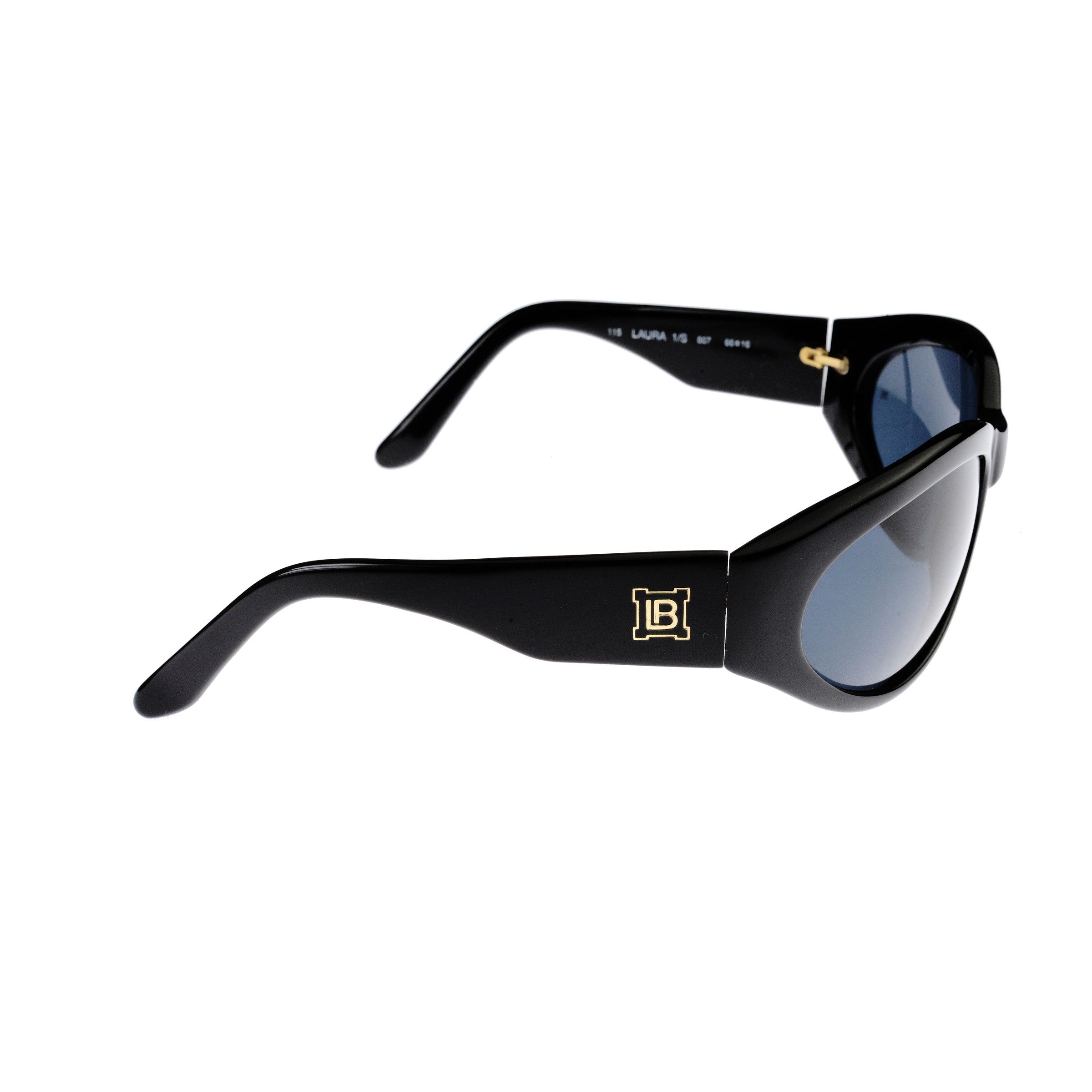 Laura Biagiotti Laura Biagiotti '90s Black & Gold Round Sunglasses Size ONE SIZE - 3 Thumbnail