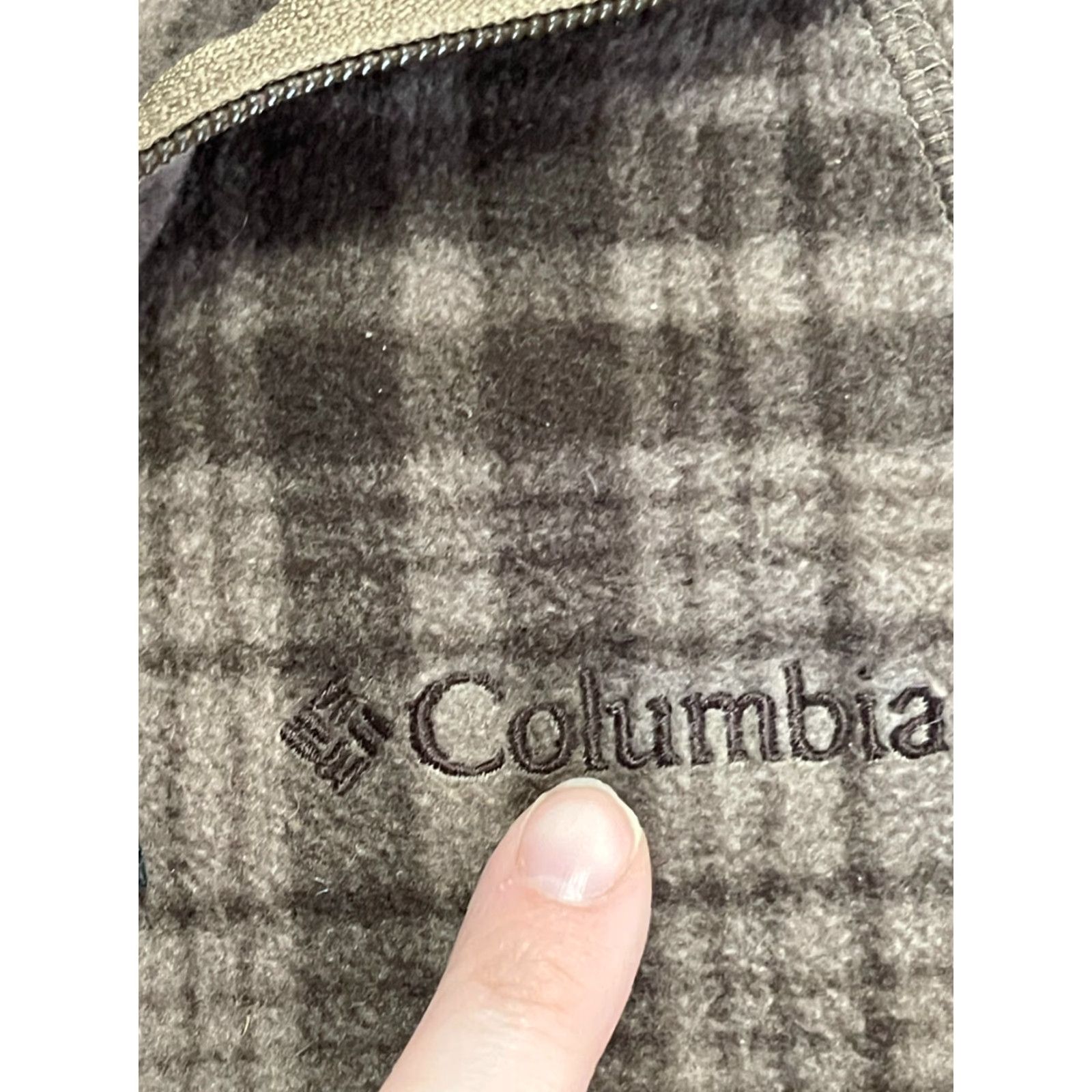 Vintage Columbia Sweater, Women's Size Large, Brown Plaid, Full Zip, Sleeveless, Vest Size L / US 10 / IT 46 - 6 Thumbnail