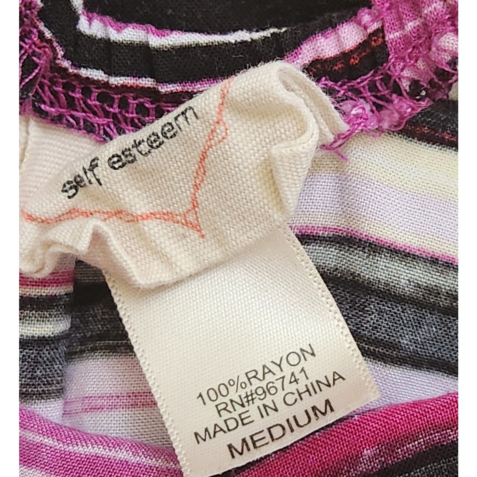 Other Self Esteem Purple Black White Striped Mini Dress Medium Size M / US 6-8 / IT 42-44 - 4 Thumbnail