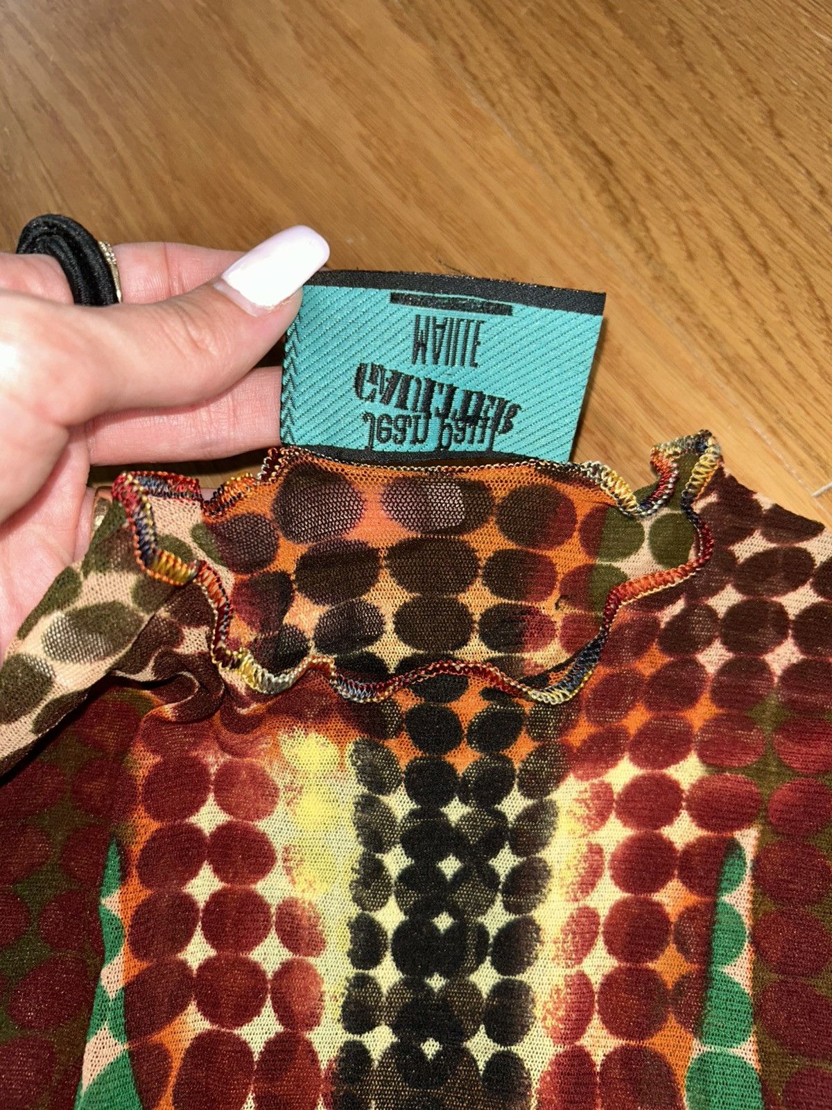 Jean Paul Gaultier × Vintage Jean Paul Gaultier Vintage Mad Max Cyber Dots Mesh Top Size M / US 6-8 / IT 42-44 - 3 Thumbnail