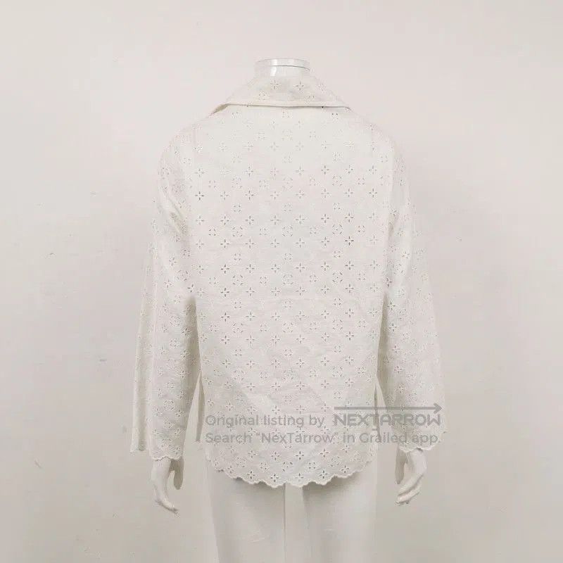 Louis Vuitton Louis Vuitton White Embroidered Button-Up Shirt. Size US XS / EU 42 / 0 - 2 Thumbnail