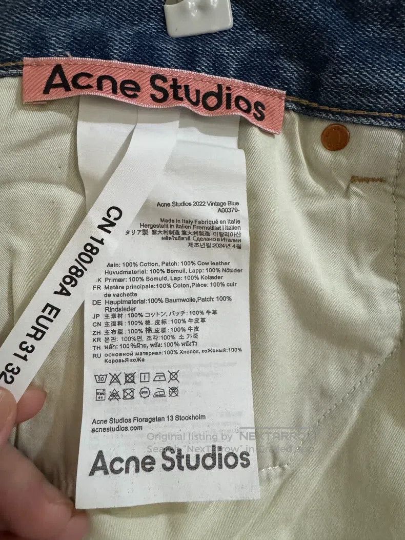 Acne Studios Acne Studios Frayed Wide-Leg Denim Pants Size 31" - 9 Thumbnail