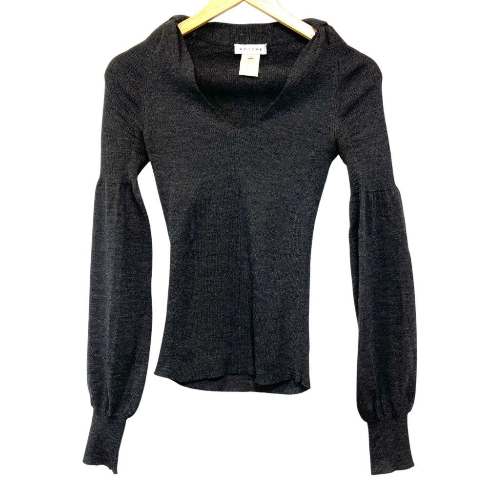 Celine Celine Celine V-Neck Rib Knit Top Textile Tops DUTY FREE for USA Size ONE SIZE - 1 Thumbnail