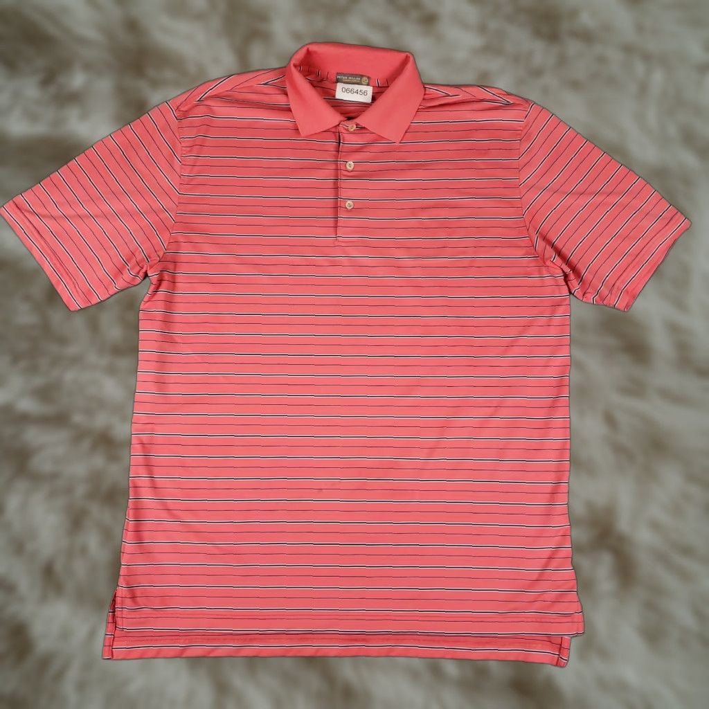 Peter Millar Peter Millar Polo Shirt Mens Large Pink Stripe Summer Comfort Golf Short Sleeve Polo Shirt Mens Large Pink Stripe Summer Comfort Golf Short Sleeve Size US L / EU 52-54 / 3 - 1 Thumbnail