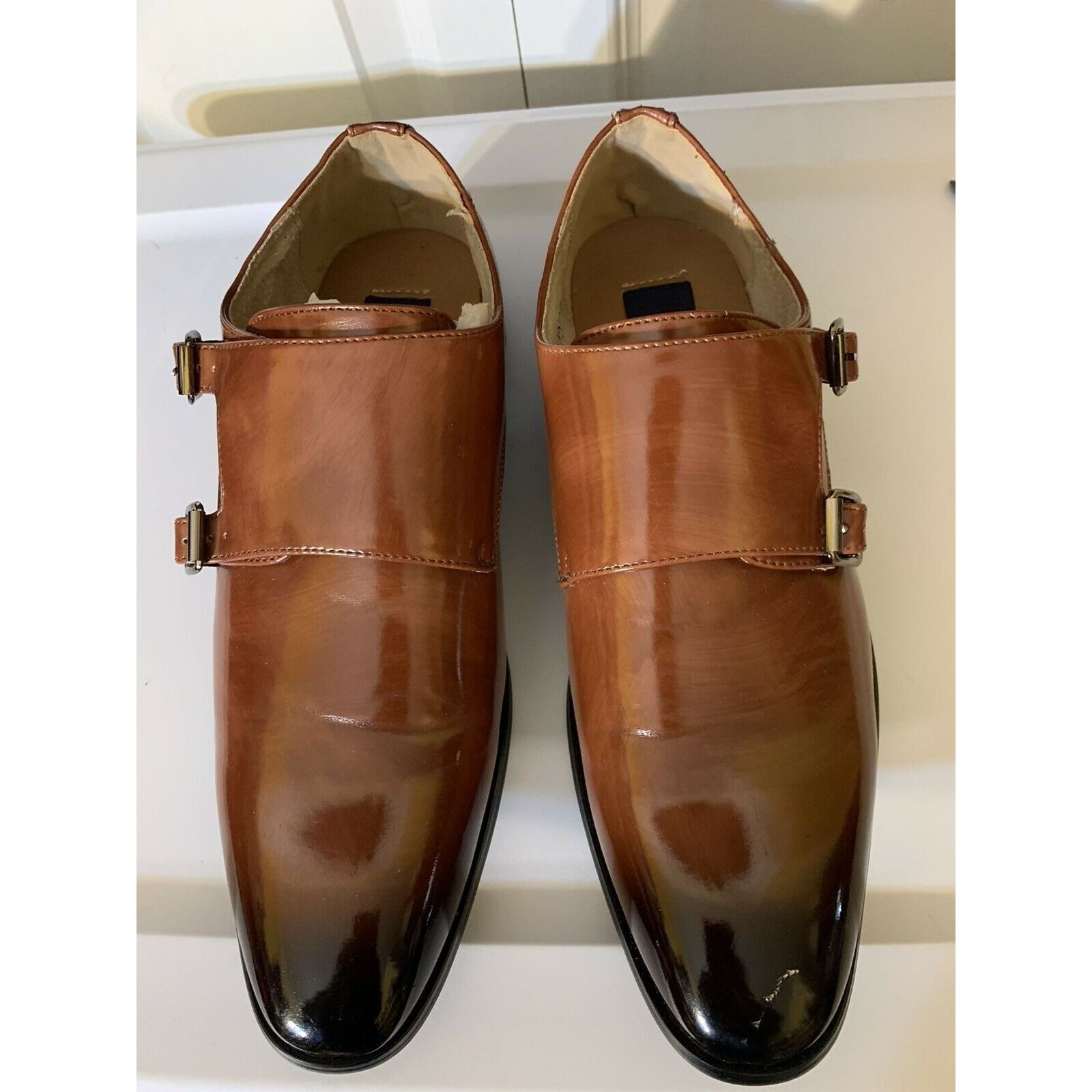 Majestic Majestic Collection Men’s Sz 7 1/2 Dress Shoes, Double Monk Size US 7.5 / EU 40-41 - 4 Thumbnail