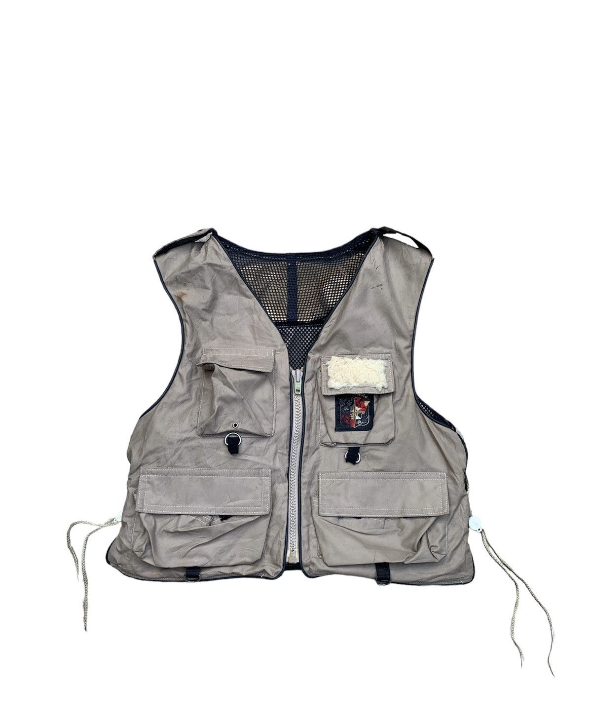 image of Vintage Fishing Vest Made In Usa in Black, Men's (Size Medium)