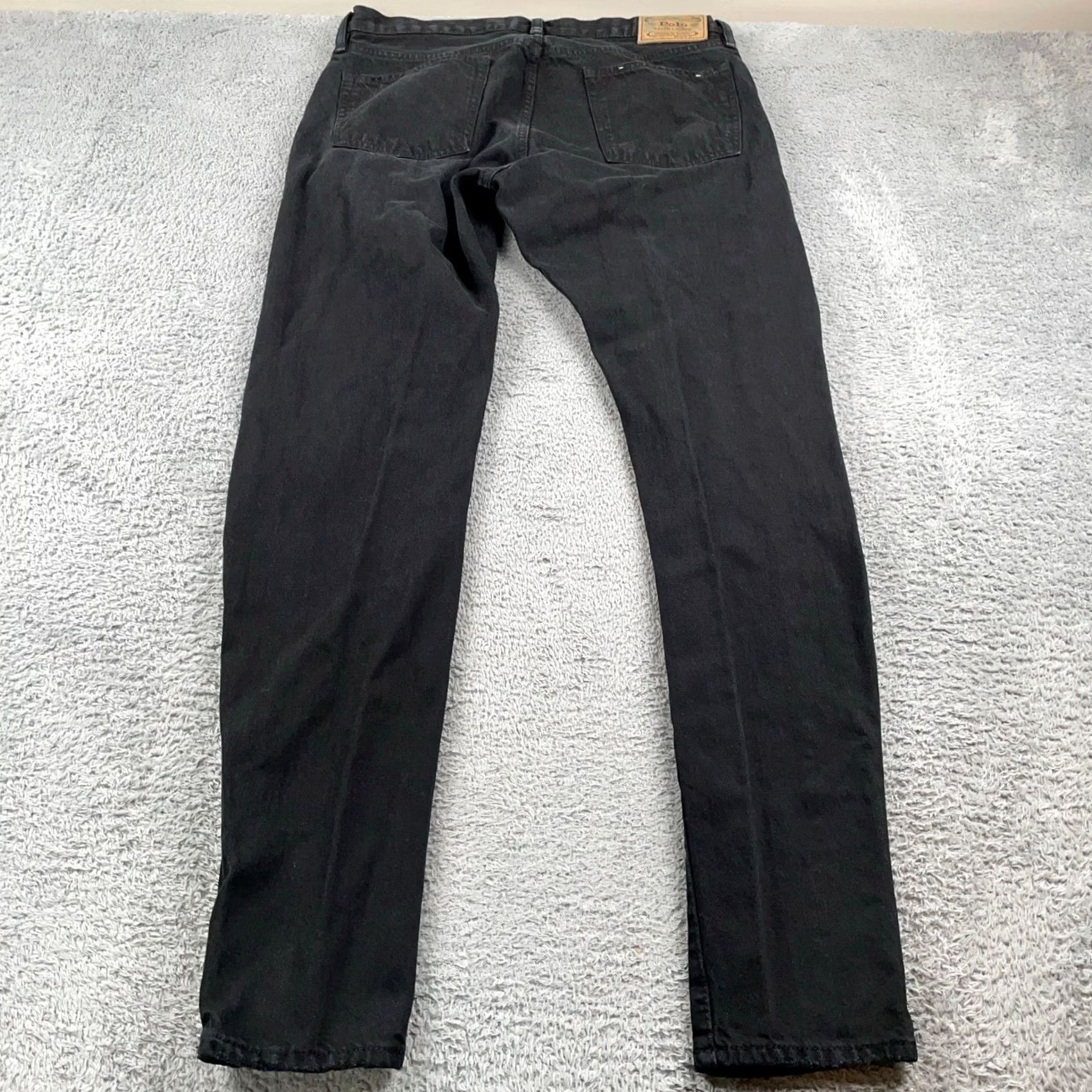 Polo Ralph Lauren Jeans Mens 34x34 Black Hampton Straight Denim 