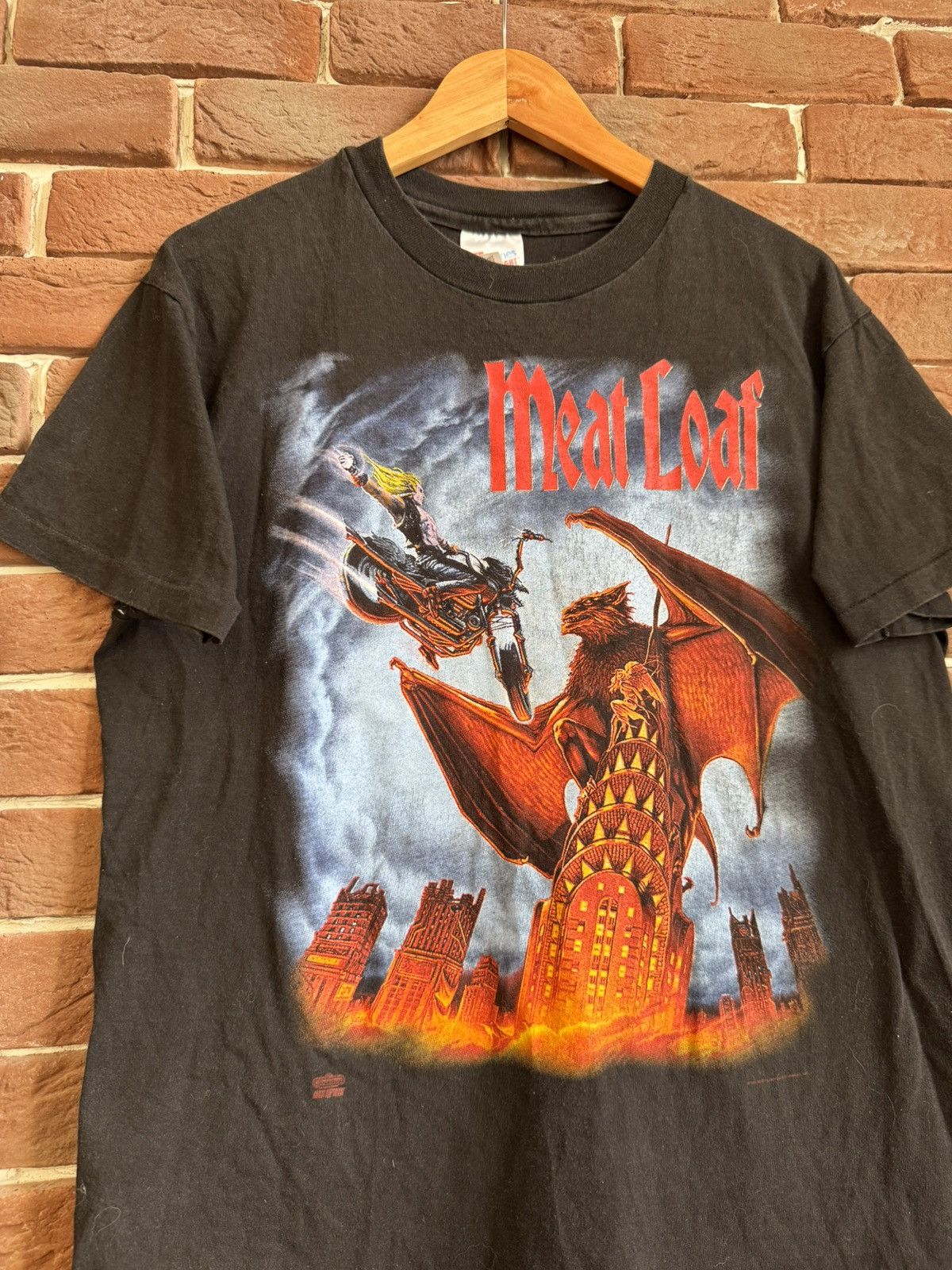 Band Tees 90s Vintage 1993 Meat Loaf Louder Graphic Rock Band T-Shirt Size US L / EU 52-54 / 3 - 3 Thumbnail