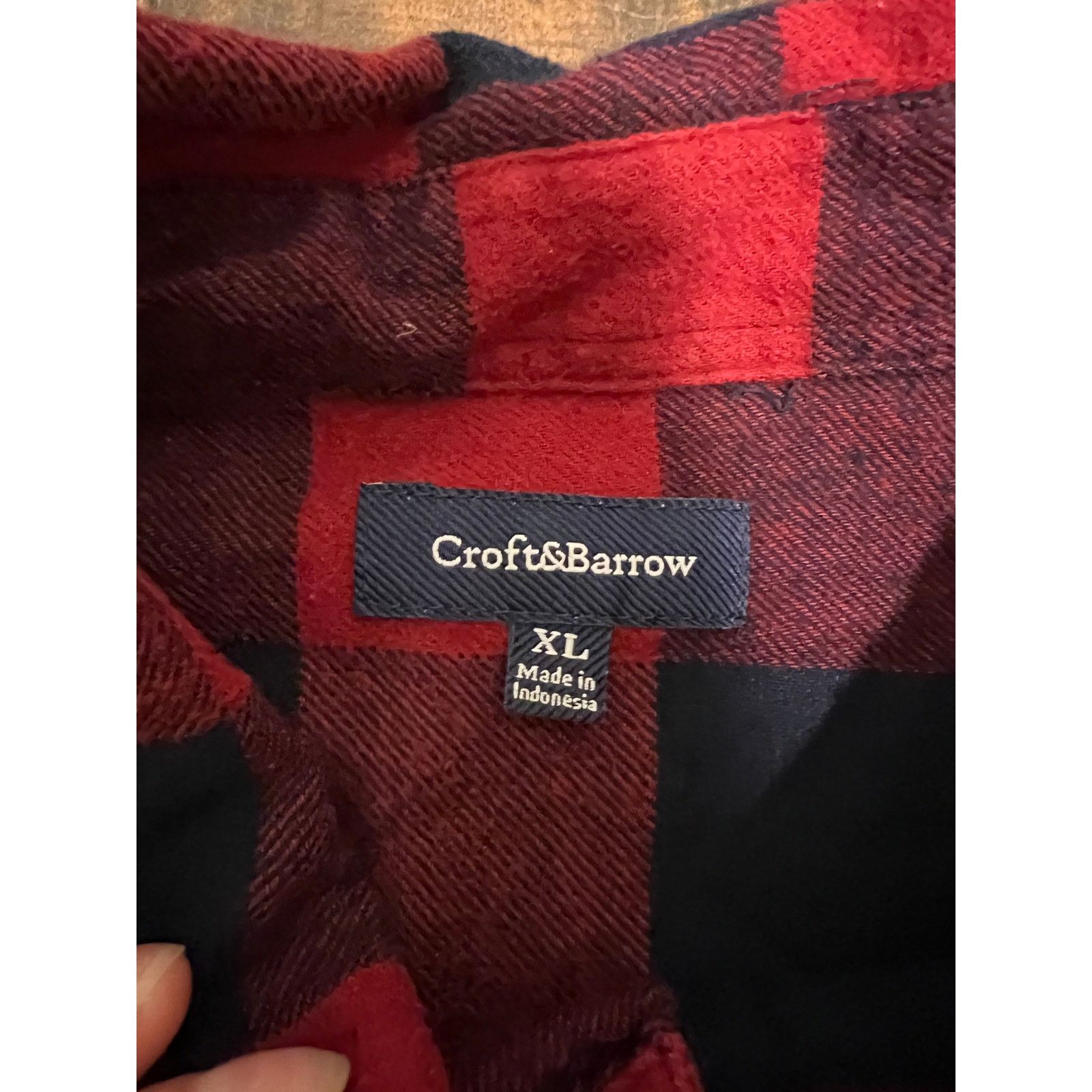 Croft & Barrow Men’s Red Black Buffalo Plaid Flannel Shirt – XL Size US XL / EU 56 / 4 - 6 Thumbnail