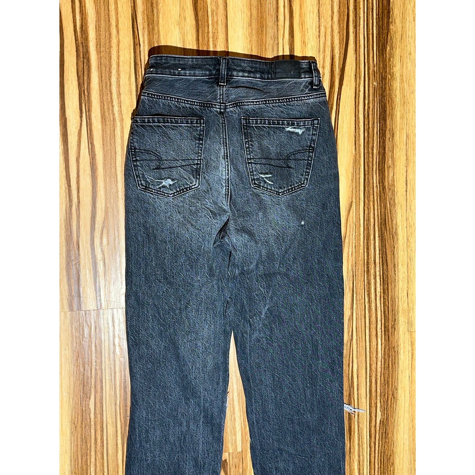 American Eagle Outfitters American Eagle Black Ripped Skinny Jeans Size 4 Size 27" / US 4 / IT 40 - 5 Thumbnail