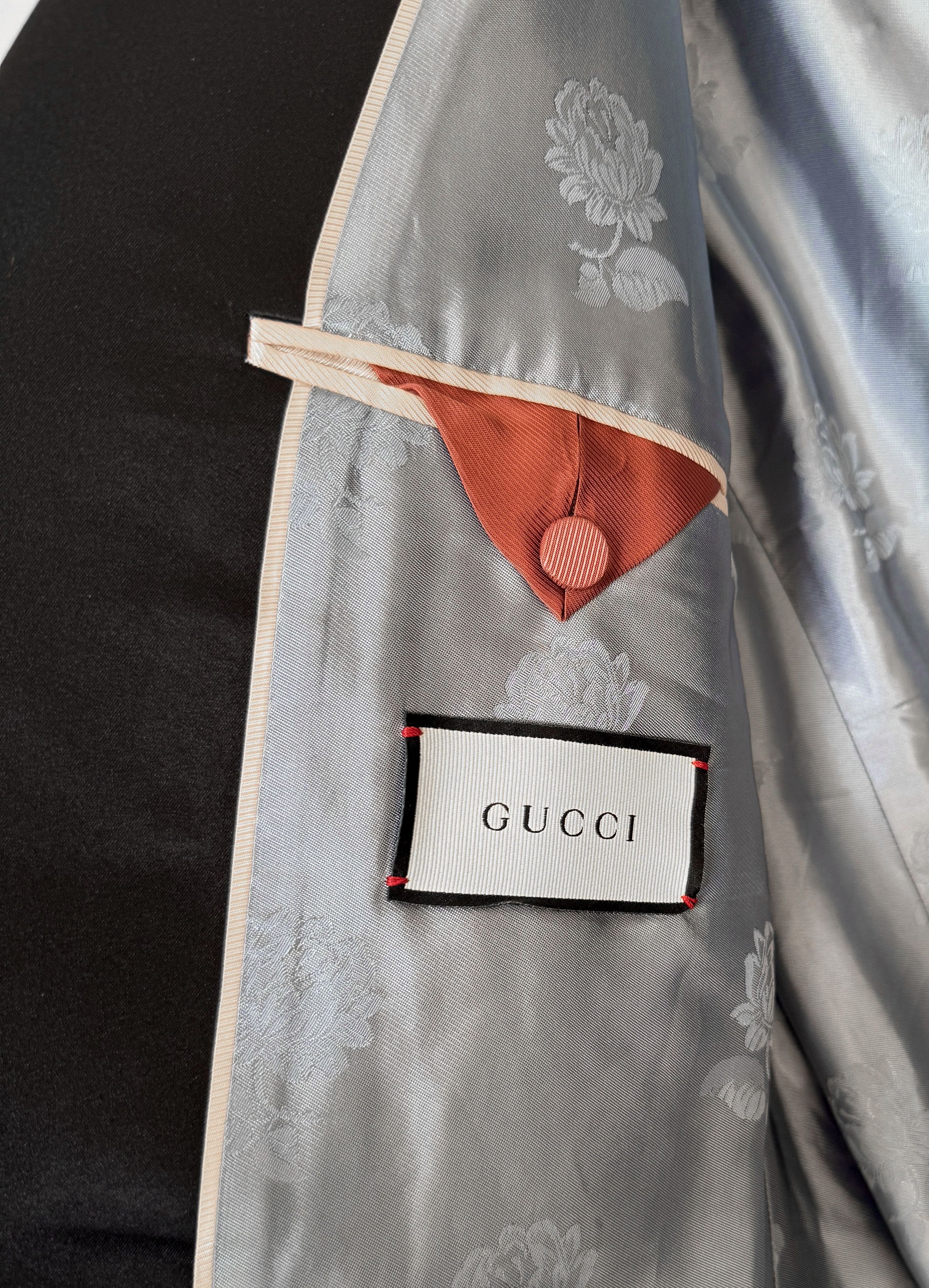 Gucci Gucci Black Velvet Single Breasted Jacket Size 46R - 2 Thumbnail