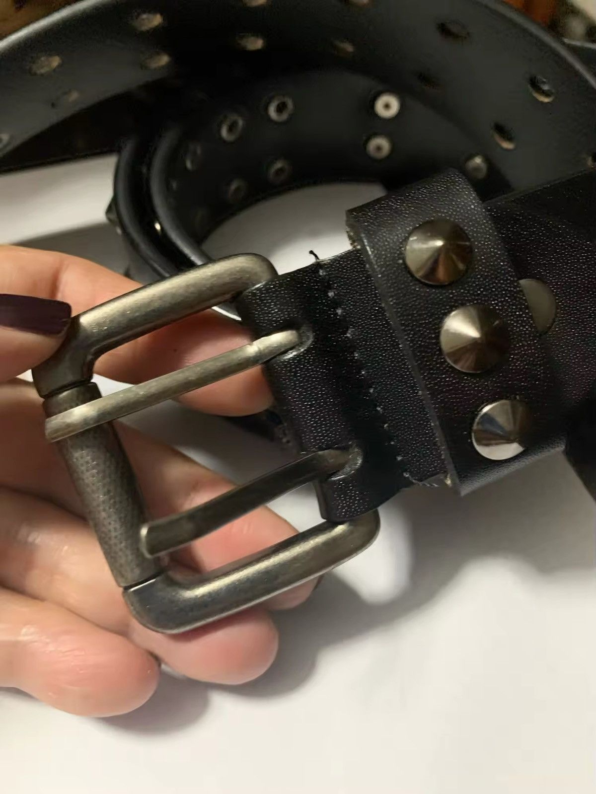 Leather Skull Studded Punk VS Cowboy Belts Size ONE SIZE - 8 Thumbnail