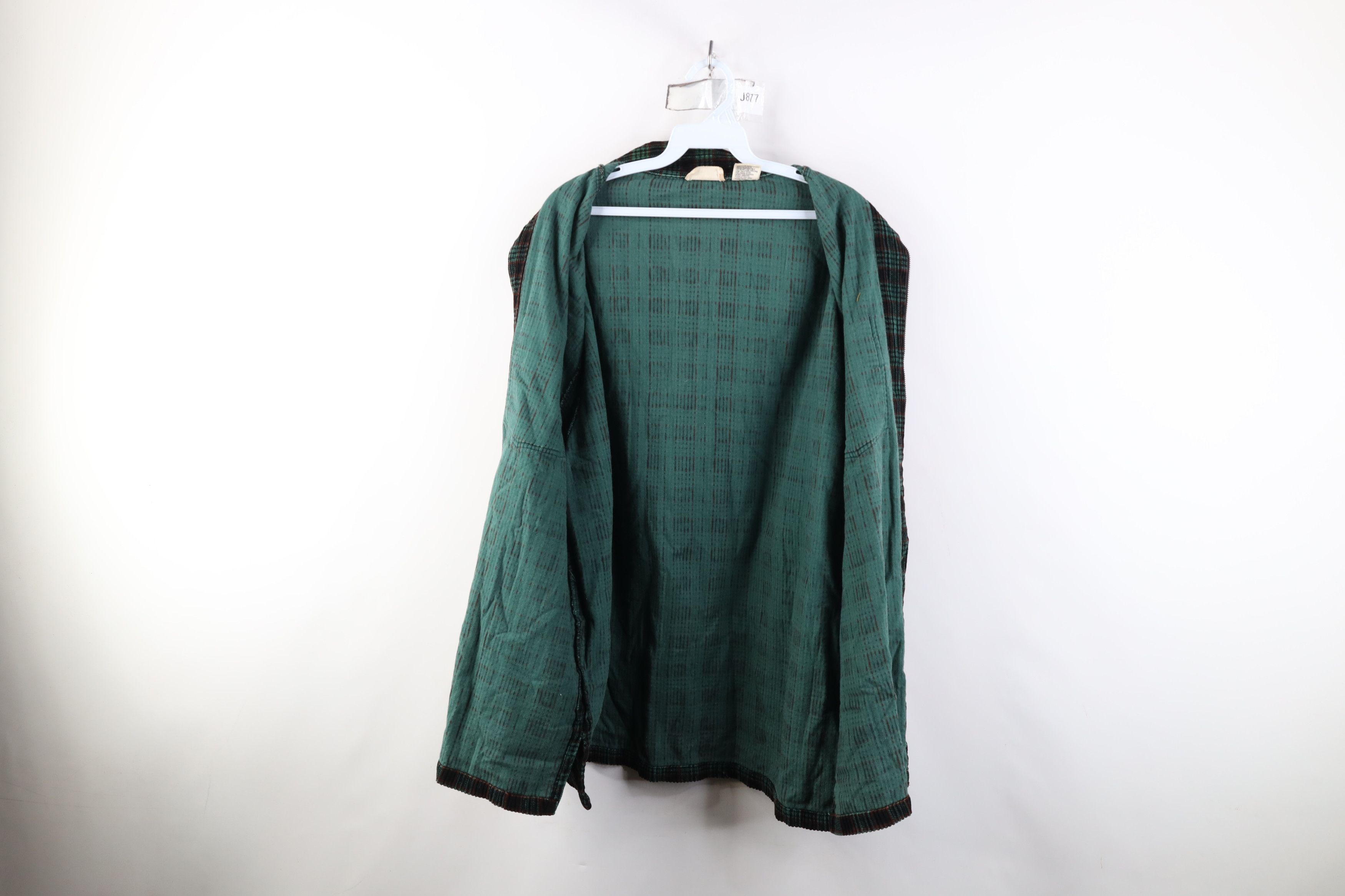 Vintage Vintage 90s Streetwear Full Zip Corduroy Shirt Jacket Size US XL / EU 56 / 4 - 10 Thumbnail
