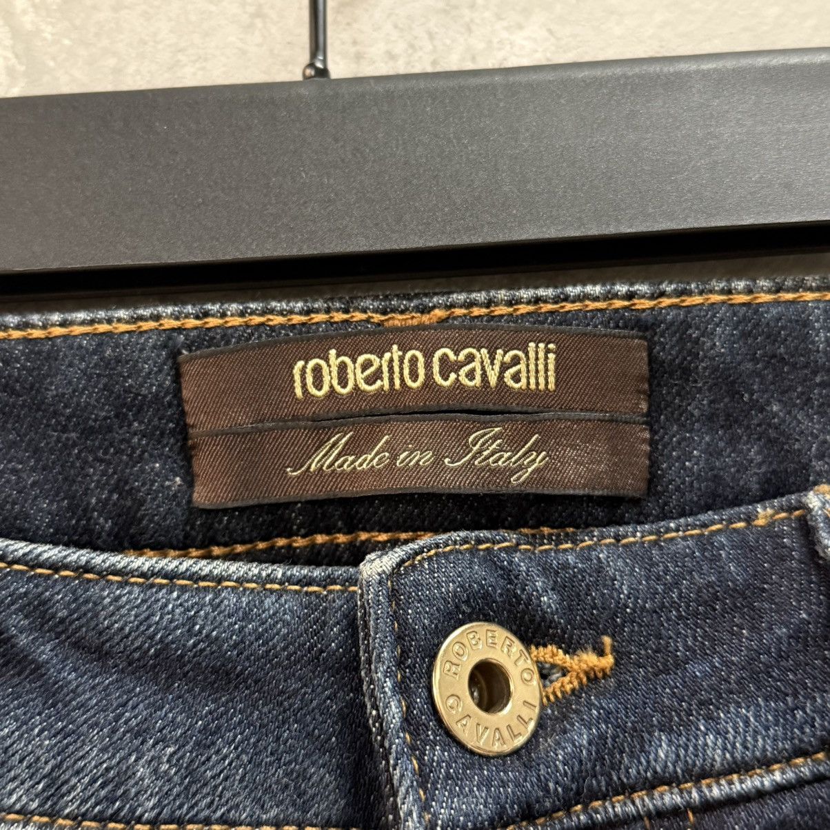 Roberto Cavalli Roberto Cavalli Women’s Snake Embroidered Flared Jeans Size US 38 / EU 54 - 7 Thumbnail