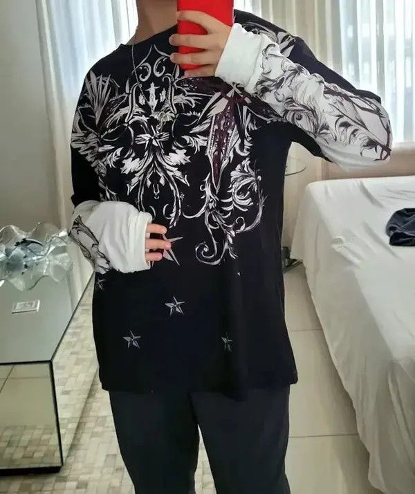 Other Women Print Patchwork Long Sleeve T-Shirts Size US M / EU 48-50 / 2 - 2 Thumbnail
