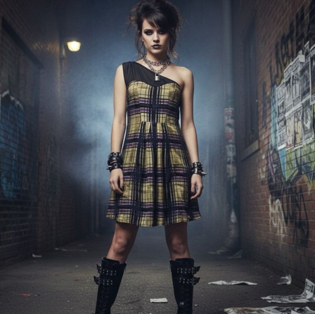 Costume National CNC Costume National Silk Tartan One Shoulder Dress 26/40 Size M / US 6-8 / IT 42-44 - 1 Thumbnail