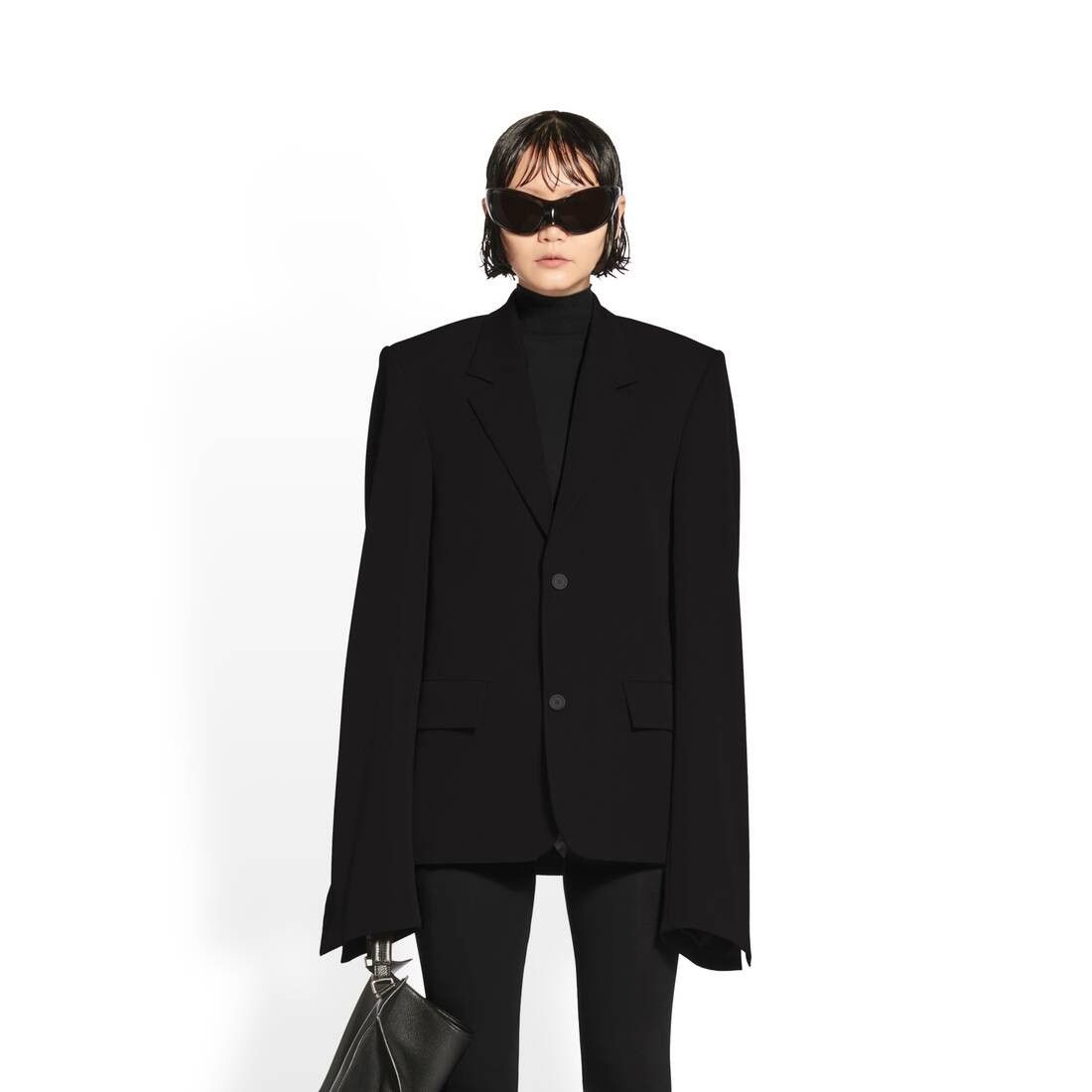 Balenciaga o1w1db10625 Fitted Jacket in Black Size M / US 6-8 / IT 42-44 - 5 Thumbnail