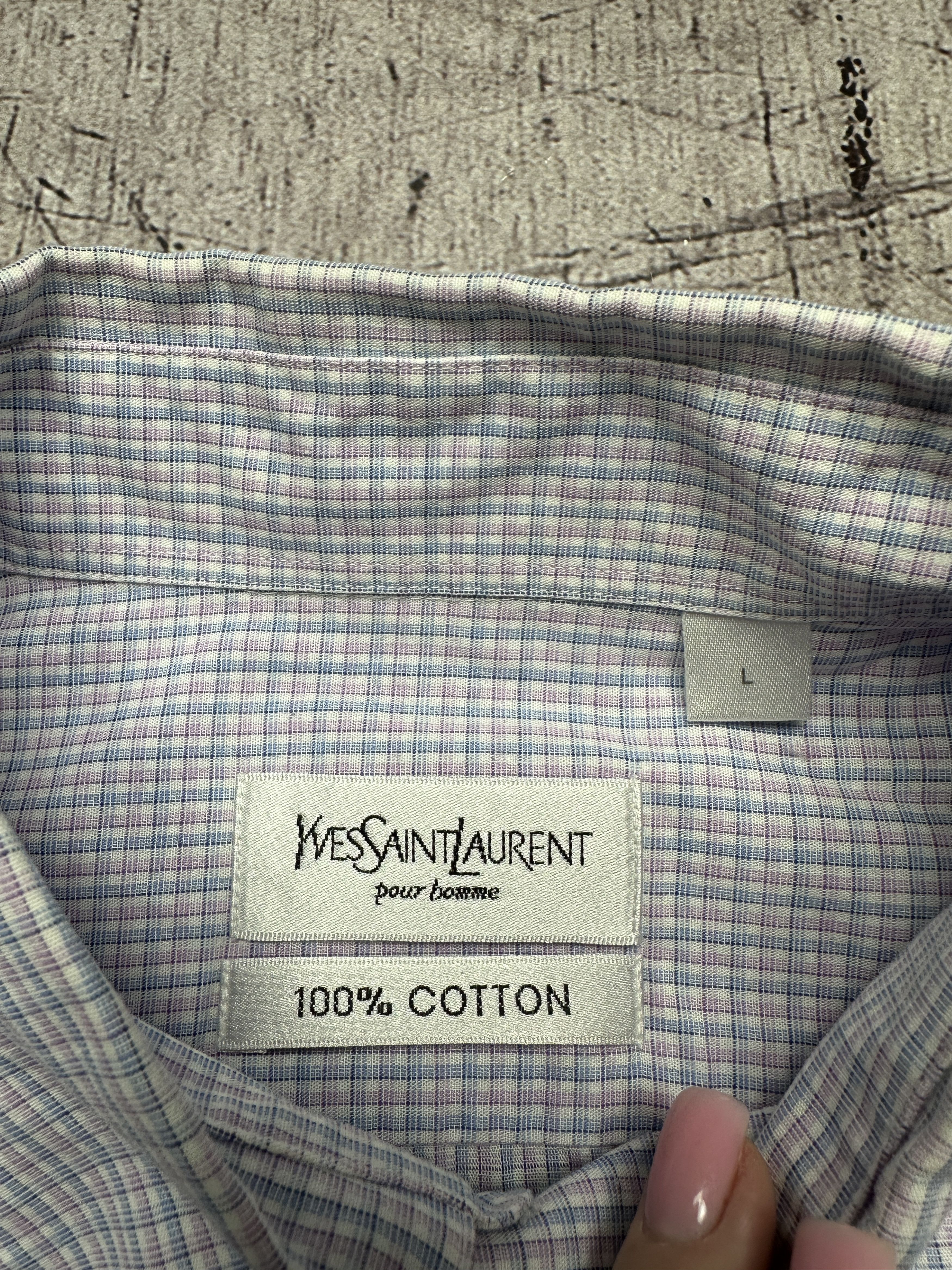 Yves Saint Laurent Yves Saint Laurent YSL Mens Short Sleeve Shirt Size US L / EU 52-54 / 3 - 4 Thumbnail