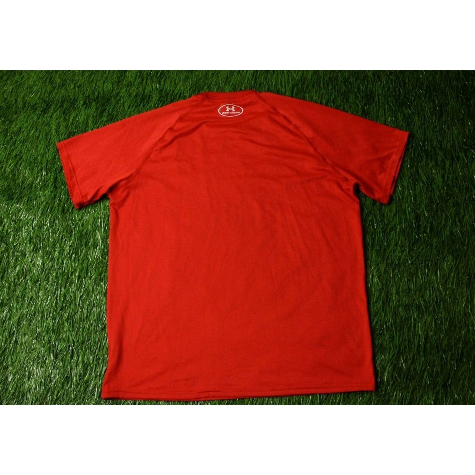 Under Armour Under Armour Mens Training Compression Shirt Jersey T-Shirt M Red Short Sleeve 100% Polyester Sports Regular Size M Mens Size US M / EU 48-50 / 2 - 7 Thumbnail