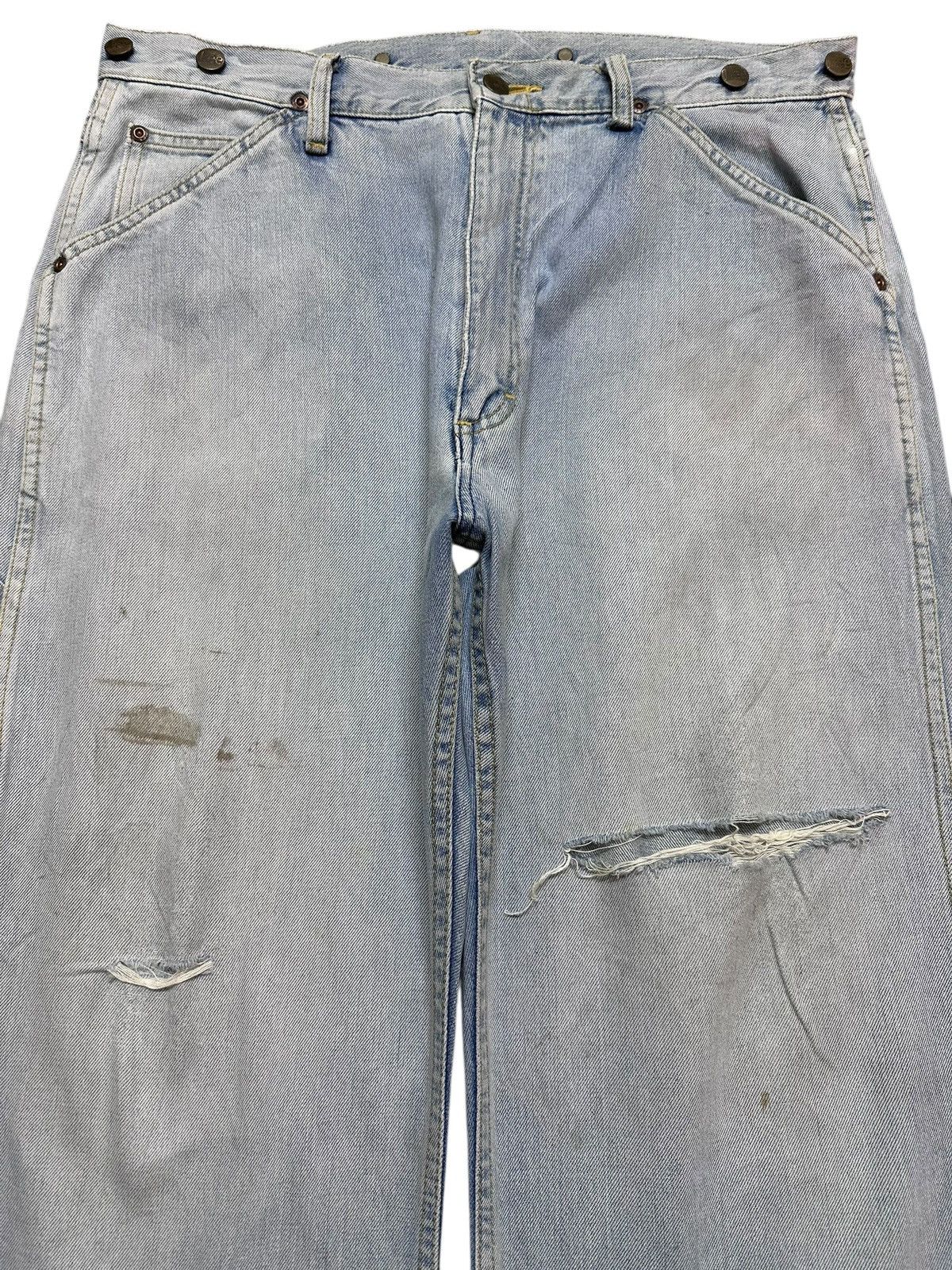 Lee Vintage Lee Baggy Wide Leg Carpenter Cargo Faded Denim Size US 34 / EU 50 - 2 Thumbnail