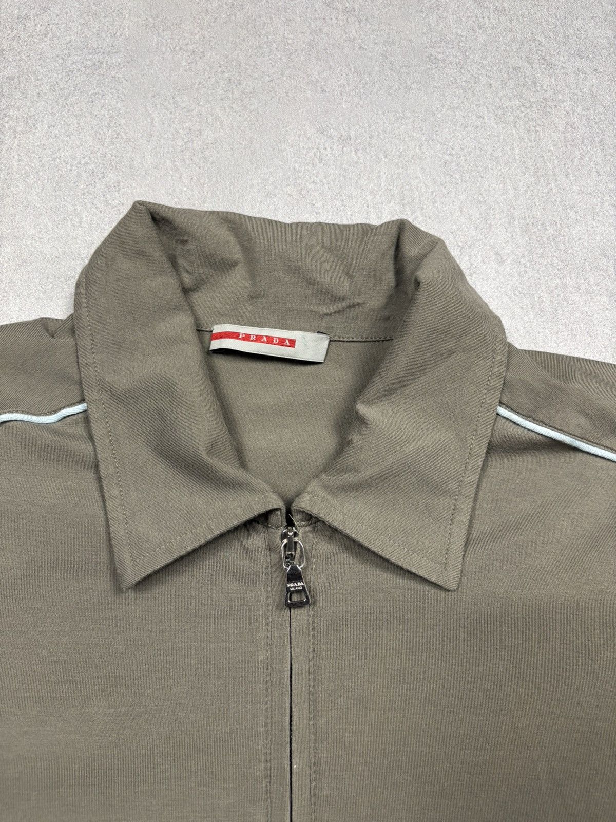 Prada Vintage 00s Prada Sport Red Tab Polo 1/3 Zip Shirt Rare L Size US L / EU 52-54 / 3 - 7 Thumbnail