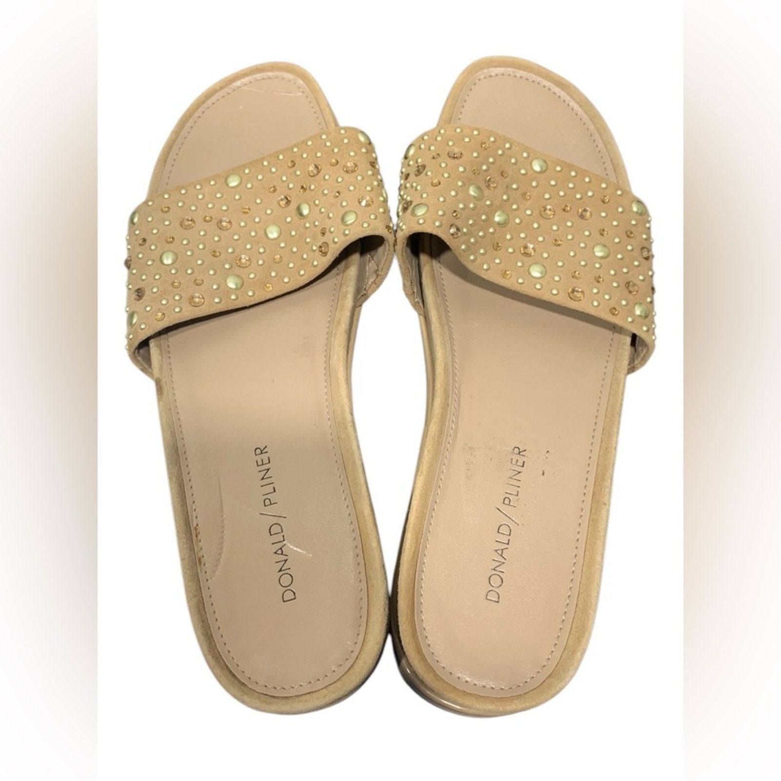 Donald Pliner Donald J. Pliner Cava Suede Studded Slide SZ 9 Size US 9 / IT 39 - 3 Thumbnail