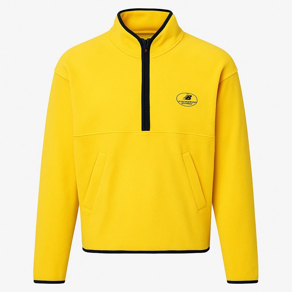New Balance Vintage New Balance Fleece Pullover – 90s Yellow Quarter-Zip Size US L / EU 52-54 / 3 - 1 Thumbnail