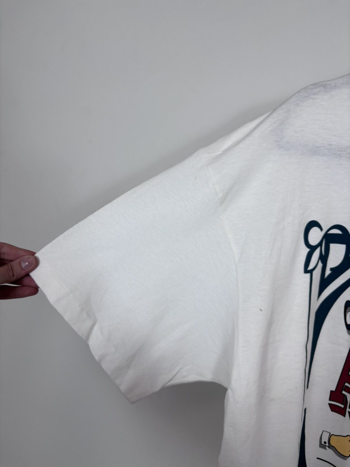 Anvil Vintage 1993 Genuine Antique Person White Single Stitch Tee Size US XL / EU 56 / 4 - 7 Thumbnail