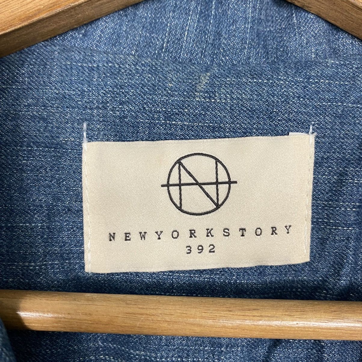 Indigo 🔥VINTAGE DENIM INDIGO CHORE JACKET NEW YORK STORY Size US M / EU 48-50 / 2 - 18 Thumbnail